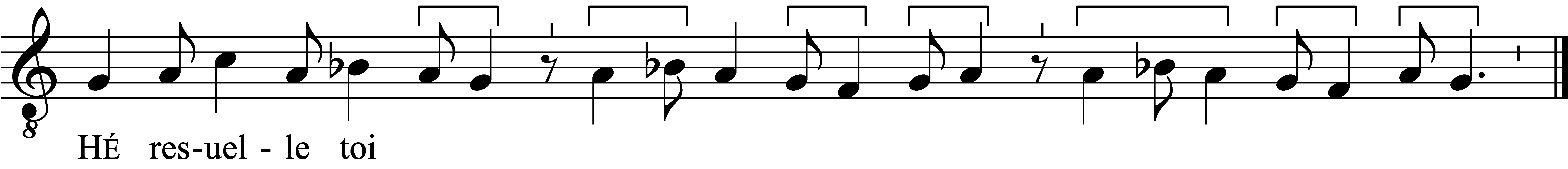 Refrain musical notation